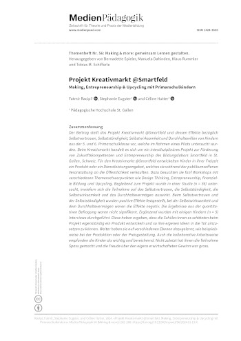 Cover:: Fatmir Racipi, Stephanie Eugster, Céline Hutter: Projekt Kreativmarkt @Smartfeld: Making, Entrepreneurship & Upcycling mit Primarschulkindern