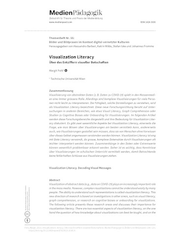 Cover:: Margit Pohl: Visualization Literacy: Über das Entziffern visueller Botschaften
