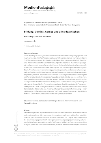 Cover:: Josefa Much: Bildung, Comics, Games und alles dazwischen: Forschungsstand und Desiderat